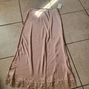 a new day Dusty Rose Cream Lace Skirt S